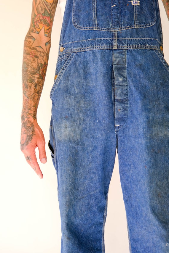 Vintage 40s 50s LEE Jelt Denim Sanforized Distres… - image 5