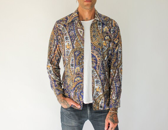 Vintage 60s 70s Van Q by Van Heusen Long Sleeve Ps