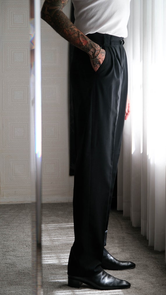 R E S E R V E D 90s Gianni Versace Black Lightwei… - image 6