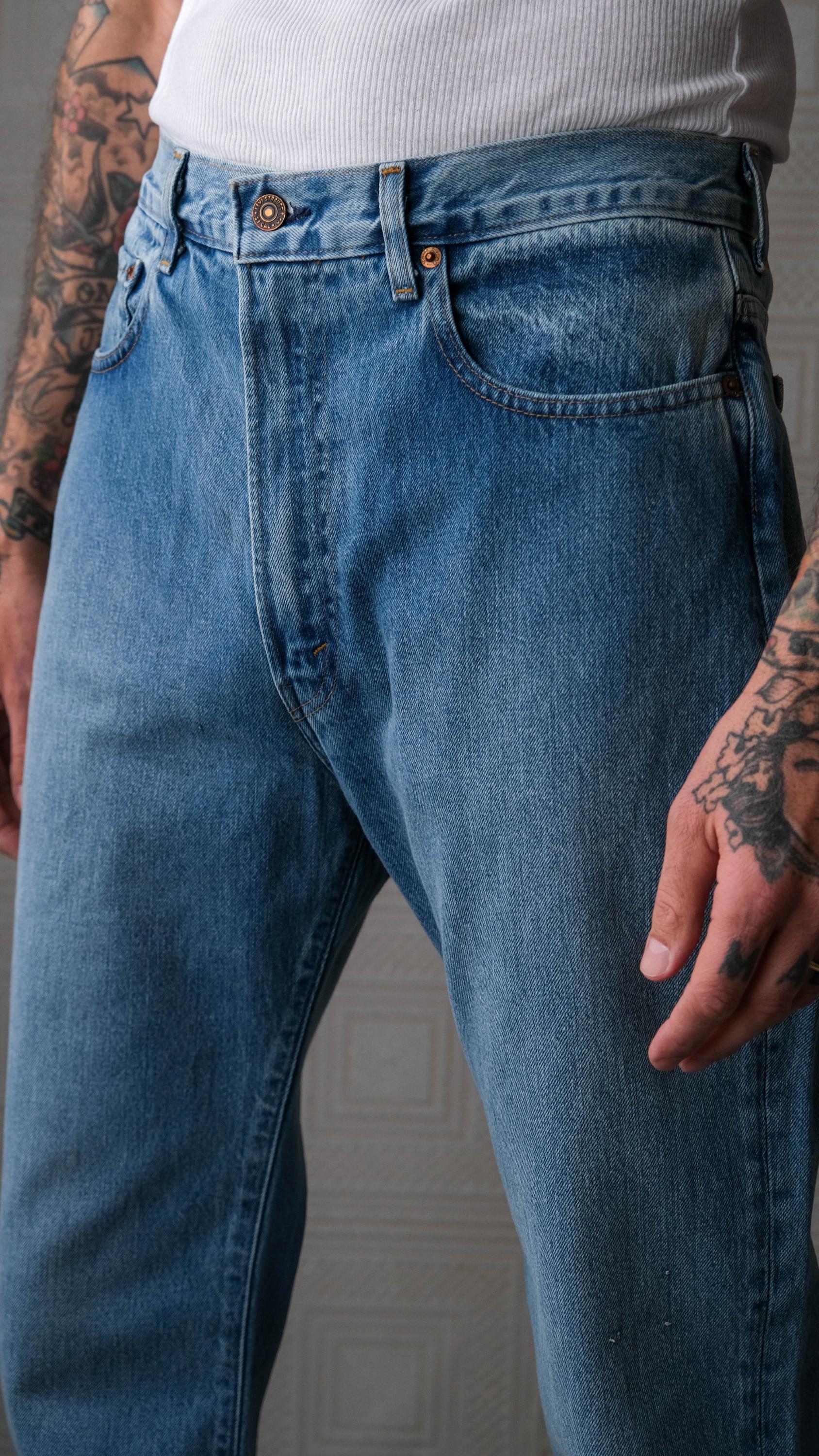 Vintage LEVIS LVC 1970s 517 Project Survival Medium Light Wash 