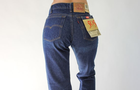 Vintage 80s LEVIS Medium Wash 505 High Waisted Je… - image 5