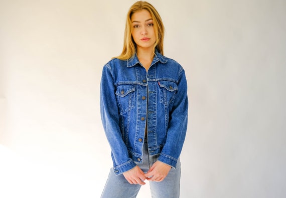 Vintage Levi's Jacket Big E Denim Lvc Repro Dark Type II Xs