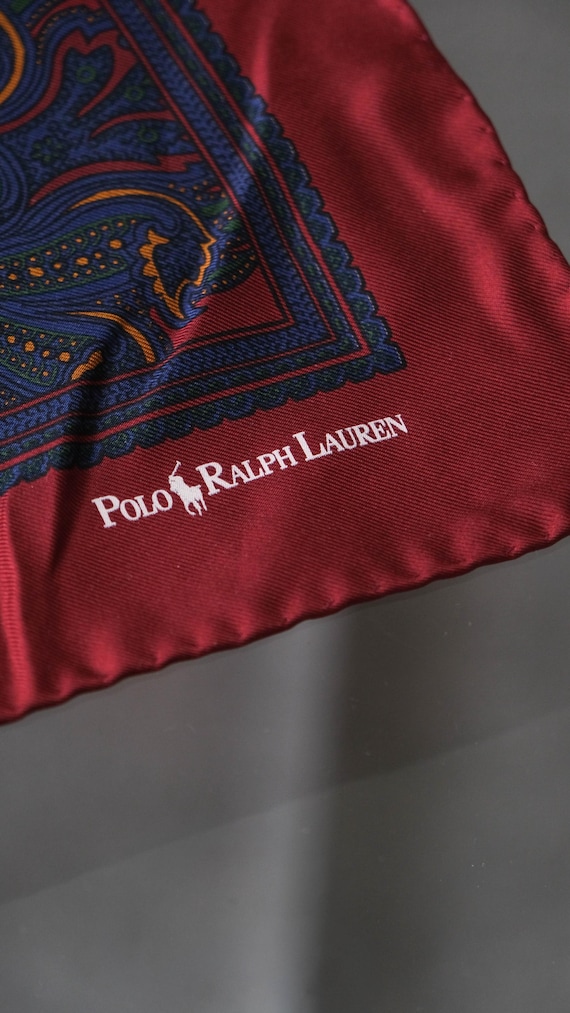 Vintage 90s POLO Ralph Lauren Oxblood Baroque Hand Ro… - Gem