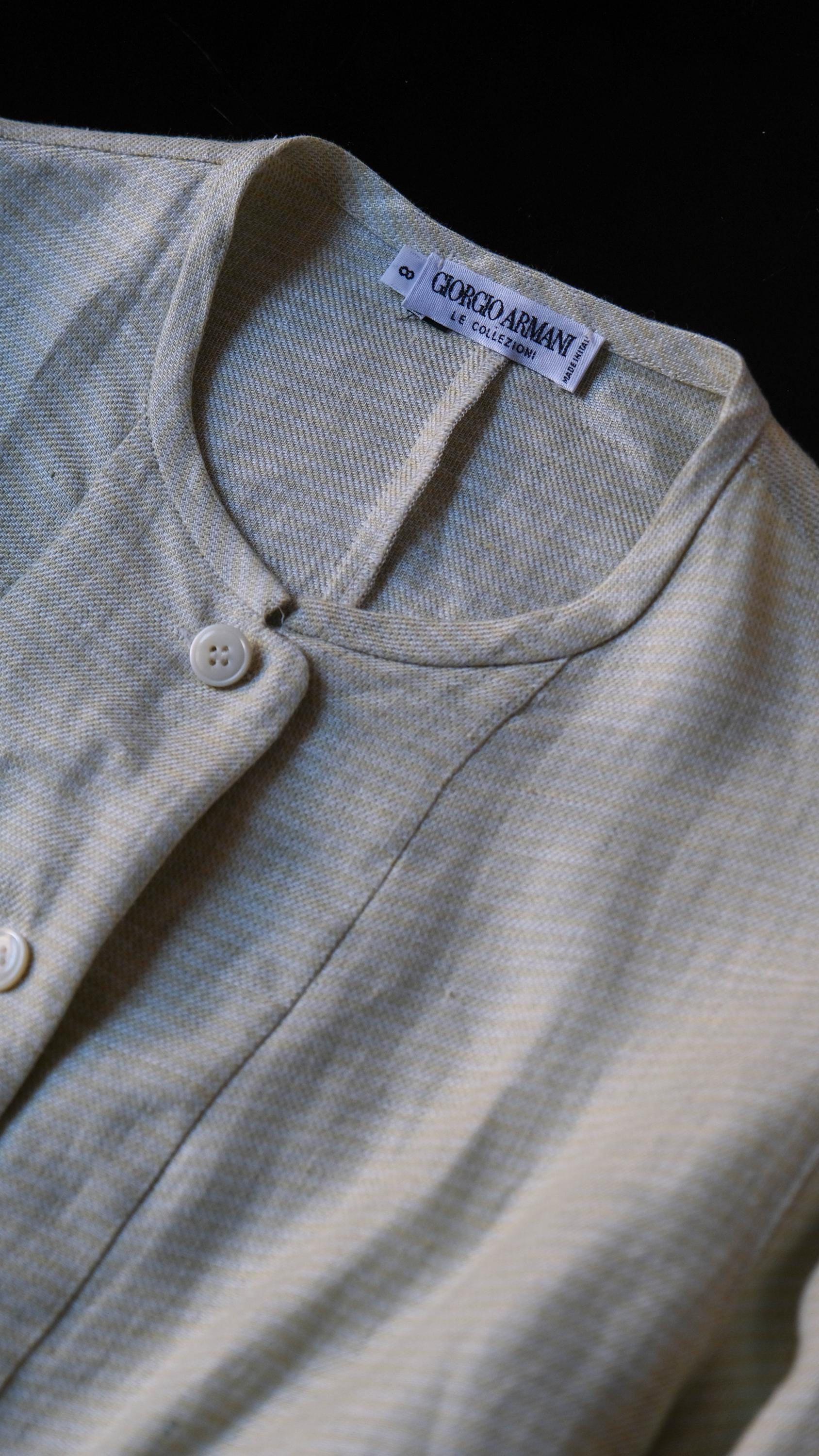 Vintage 80s GIORGIO ARMANI Le Collezioni Sea Foam Green Woven