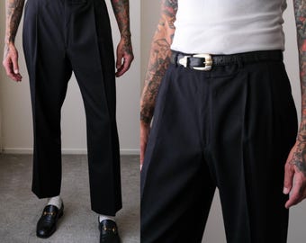 Vintage 90s GIORGIO ARMANI Le Collezioni Dark Slate Gray Gabardine