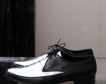 SAINT LAURENT Black & Silver Blake Derby Lace up Loafers 