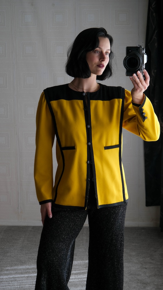 Vintage 70s Emanuel Ungaro Parallele Deep Canary … - image 2