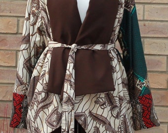 Abito stampa africana, cappotto di Ankara, African stampa giacca