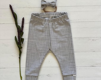 NEW! Grey Grid/Newborn Outfit/Bring Home Outfit/Toddler Outfit