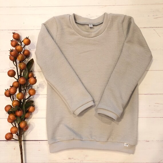 New!! Waffle Knit Sweater/Glacier/ORGANIC/Gender Neutral/Sweatshirt STYLE Shirt/Infant Size/Toddler Size/Shirt Only