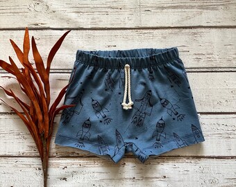 NEW for Summer! Blue Rockets/Organic/Infant Shorts/Toddler Shorts