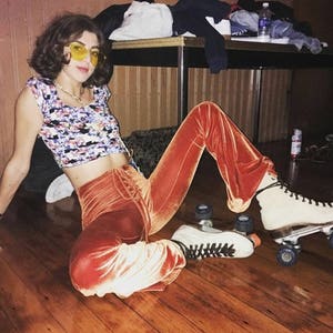 Lace Up Velvet Bells, Bell Bottoms, High Waisted, High Rise, Flare Pants, Grommet Pants, Corset Solid Velvet, Festival Clothing