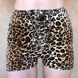 High waisted cheetah shorts hotsell