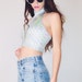 Sleeveless Holographic Turtle Neck Crop, Rave Outfits, EDM Festival Clothing, Holographic Clothing, Burning Man Clothing Women, Crop Top 