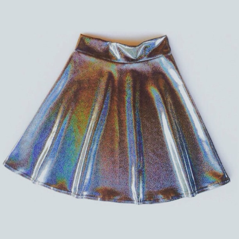 Mint Green Holo Skater Skirt main image 1