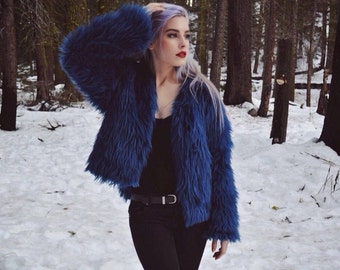 Faux Fur Shaggy Coat - Etsy