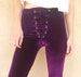 Lace Up Velvet Flares, Bell Bottoms, High Waist, High Rise, Made to Order, Purple, Solid Velvet, Flare Pants, Festival Clothing, Retro Pants 