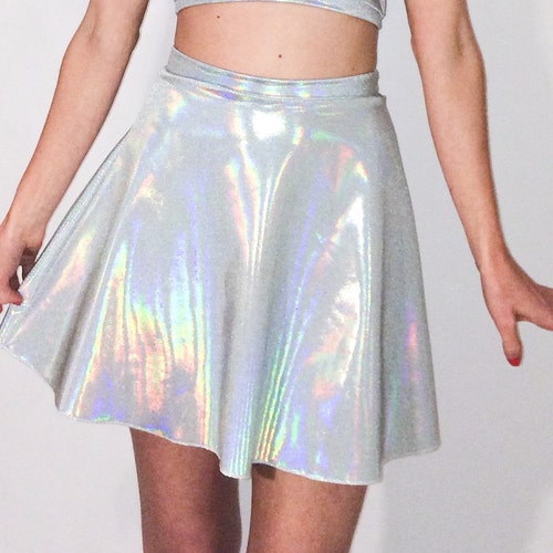 Holographic Skater Skirt - Etsy