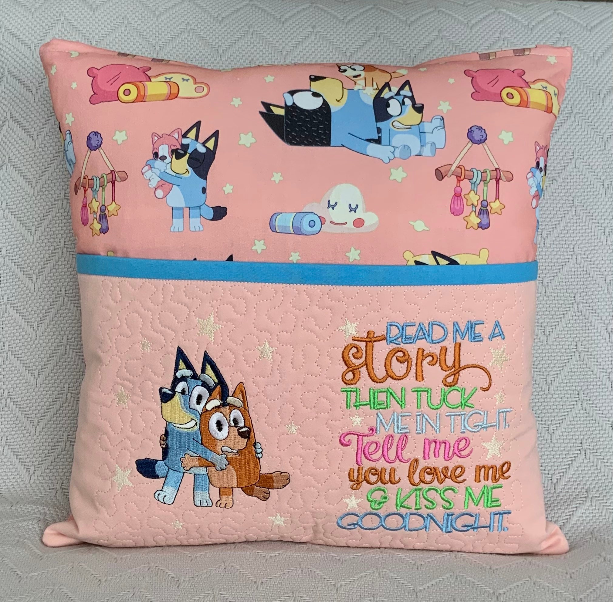 Reading Cushion Cover/bluey and Friends Cushion Cover Etsy Australia