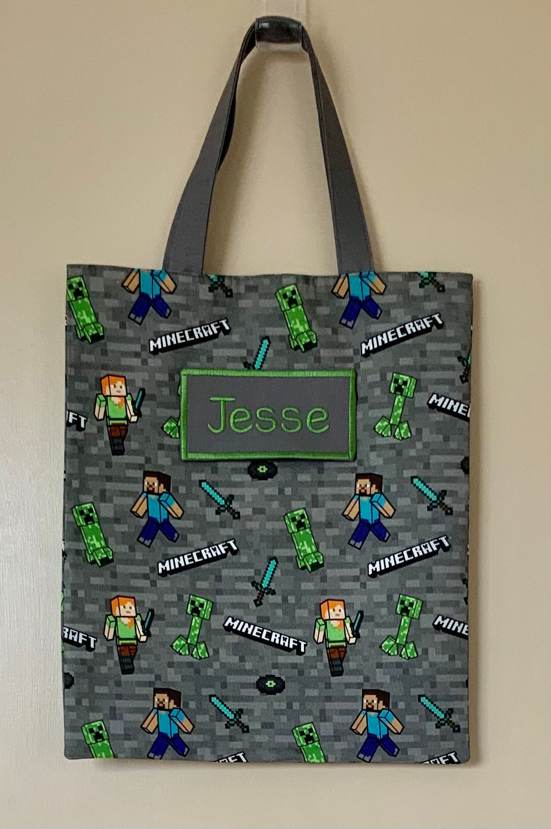 Personalised Library Bag-gamer/ Blocks - Etsy