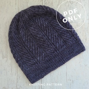 Weybosset Hat - Adult Beanie Knitting Pattern - PDF Download - Hand knitting Instructions