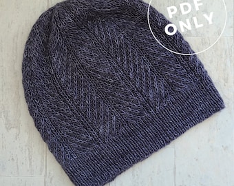 Weybosset Hat - Adult Beanie Knitting Pattern - PDF Download - Hand knitting Instructions