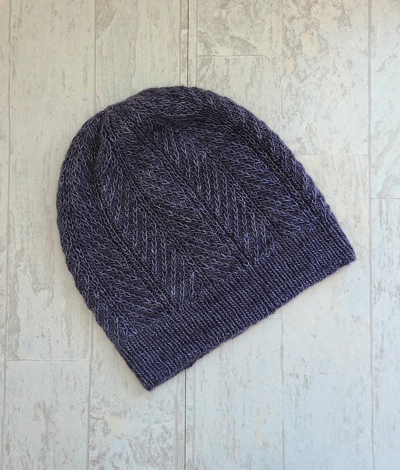 Weybosset Hat Adult Beanie Knitting Pattern PDF Download Hand knitting Instructions image 2