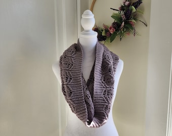 Wickford Cowl Pattern - Knitting Pattern Accesory Set - Lace cowl- Unisex, Mens, Womens Patterns