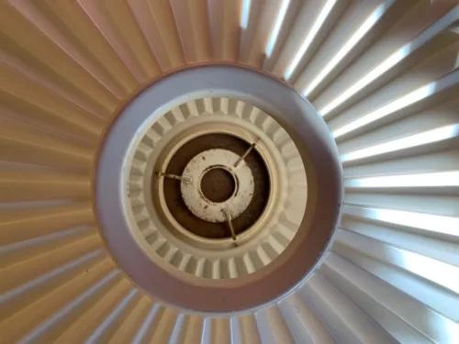 Mid Century Modern Style Hanging Lampshade Plastic Ridges With Jute ...