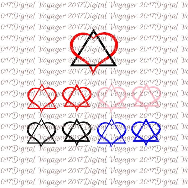 Adoption Symbol/Triad/Triangle SVG/PNG - 3 styles - Digital cut file/Clip art - Vinyl, HTV, Paper, Cutting Machine, T-shirts, Scrapbooking