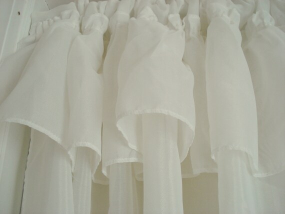 Vintage Curtains White Priscilla Curtains 2 Pairs Priscilla Etsy