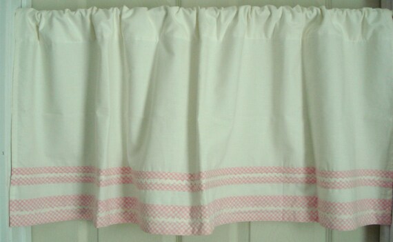 Vintage Pottery Barn Kids Valance Pink Gingham Valance Rick Etsy