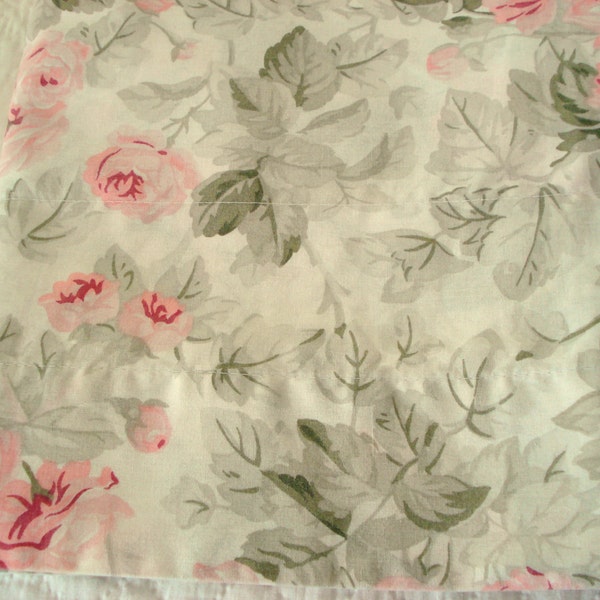 Vintage Laura Ashley Valance Pink Rose Self-Lined 17 1/2" Long 82" Wide Shabby Cottage Chic
