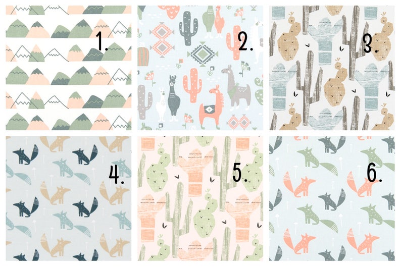 Llama Curtain Panel Set Hill Curtains Nursery Fox Curtains Boy Etsy
