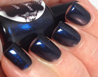Black Gives Way To Blue - indie polish - handmade polish - indie cosmetics - nails - vegan - 5 free nail polish - polish - cosmetics