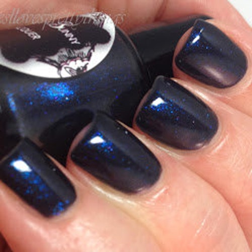 Black Gives Way To Blue - indie polish - handmade polish - indie cosmetics - nails - vegan - 5 free nail polish - polish - cosmetics