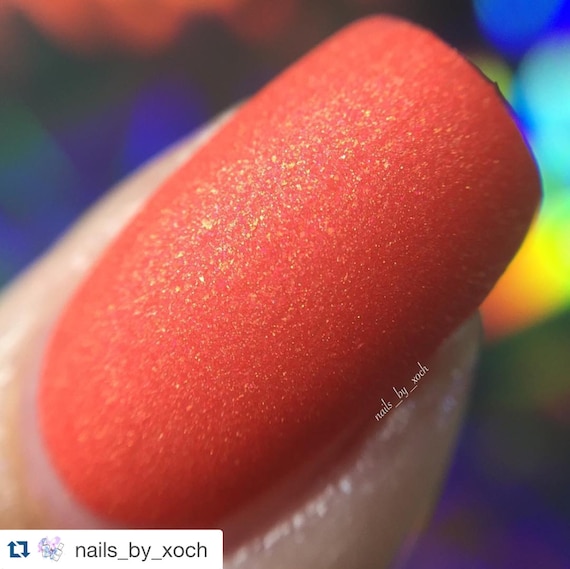 Cruel Summer - matte nail polish - matte neon - 5 free - handmade - indie nail polish - orange nail polish - nails - manicure - makeup