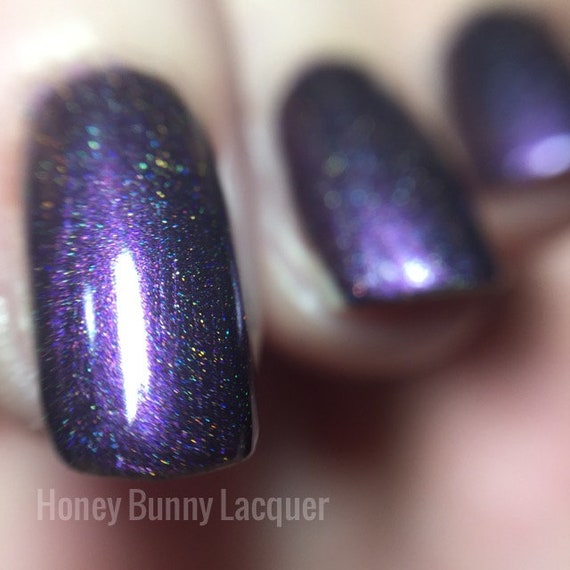 Black Orchid Deep Burgundy / Plum Vampy Holographic Nail Polish - Etsy Hong  Kong