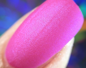 Head Over Heels - matte nail polish - matte neon - 5 free - handmade - indie nail polish - pink nail polish - nails - manicure - makeup