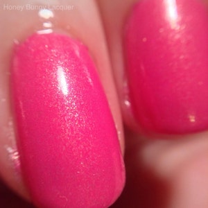 Lollipop - pink nail polish - shimmer nail polish - indie nail polish - 5 free - nail lacquer - gift idea - handmade - nails - makeup