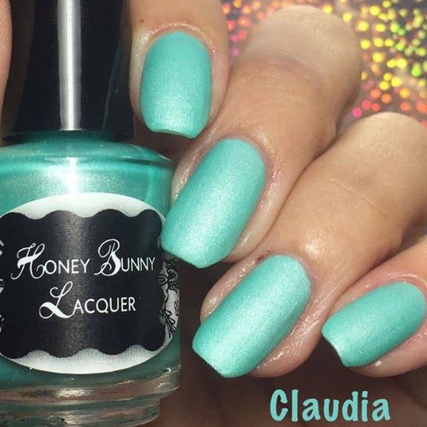 Claudia - matte nail polish - matte polish- 5 free - handmade - indie nail polish - green nail polish - nails - manicure - mint green - mint