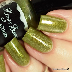 Among the Pines - green nail polish - shimmer nail polish - indie nail polish - 5 free - nail lacquer - gift idea - handmade - makeup