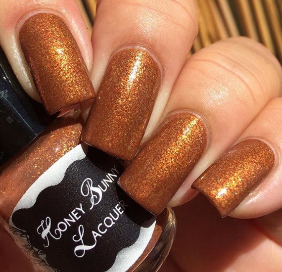 Ready for fall with this beautiful copper chrome and glitter! :  r/RedditLaqueristas