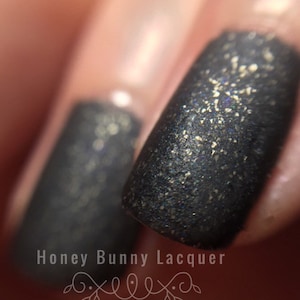 Coal in My Stocking - matte nail polish - matte black - 5 free - handmade - indie nail polish - black nail polish - nails - manicure