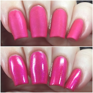 Our Lips Are Sealed - matte nail polish - matte neon - 5 free - handmade - indie nail polish - pink nail polish - nails - manicure - makeup