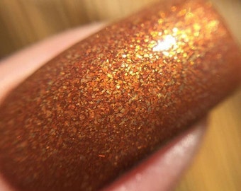 インディアンサンセット - 銅色のネイルポリッシュ - シマーネイルポリッシュ - インディーズネイルポリッシュ - 5色無料 - ネイルラッカー - ハンドメイド - ネイル - メイクアップ - クレリー