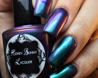 Witchy Woman - 7mL - Mini multichrome polish - green - purple - blue - magenta - color shifting nail polish