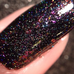Supervixen - multichrome flakie polish - green, copper, pink, gold - color shifting flakes polish - holographic nail polish - indie polish