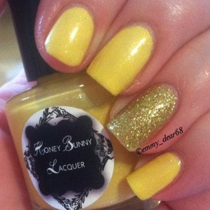 Lemon Meringue - yellow nail polish - shimmer nail polish - indie nail polish - nail lacquer - gift idea - handmade - nails - makeup