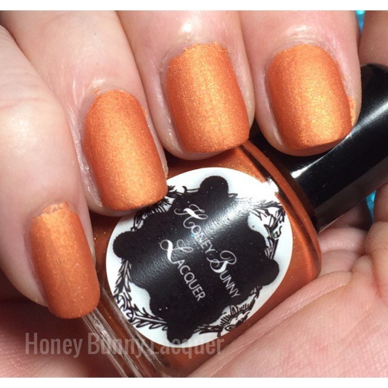 Good Vibrations Matte Nail Polish Matte Orange Polish 5 Etsy